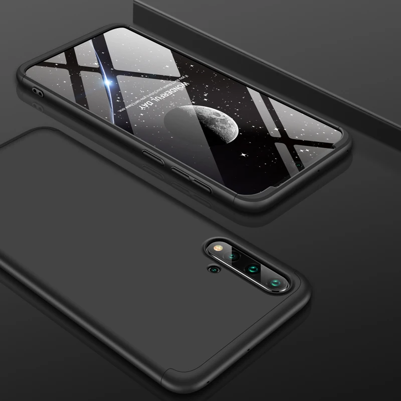 Чехол для OPPO Realme X2, чехол 360, полная защита, ударопрочный, 3 в 1, тонкий жесткий матовый чехол для OPPO Realme X2, чехол 6,4 дюйма - Цвет: Черный