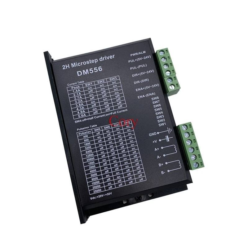 1 шт. DM556 цифровой Microstep драйвер двигателя 2 Фаза 5.6A для 57 86 NEMA23 NEMA34 шаговый мотор
