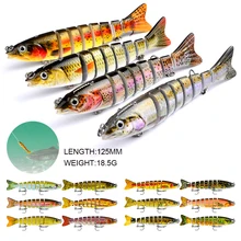 

12cm19g Sinking Wobblers 8 Segment Fishing Lures Artificial Multi Jointed Hard Bait Swimbait Tackle Fishing Accessories New Hot