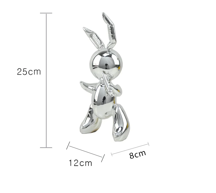 balloon rabbit sculpture home decoration art and craft garden decoration creative statue