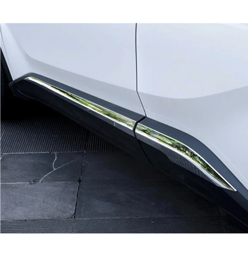 Для Toyota C-HR CHR хромированная дверная боковая подкладка, Литье корпуса, декоративная накладка, защитная накладка из нержавеющей стали