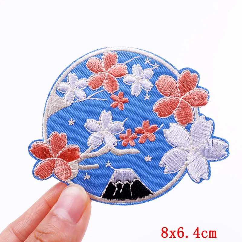 Iron On Patches DIY Outdoor Travel Embroidered Patches For Clothing Nature Adventure Patches On Clothes Applique Camera Badges