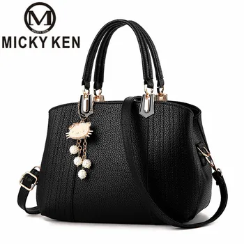 

MICKY KEN2018 NEW DESIGNER HANDBAGS HIGH QUALITY WOMEN BAG FASHION LADIESBIG PU LEATHER LADY SHOULDER BAG WOMEN'S TOTE BLACK