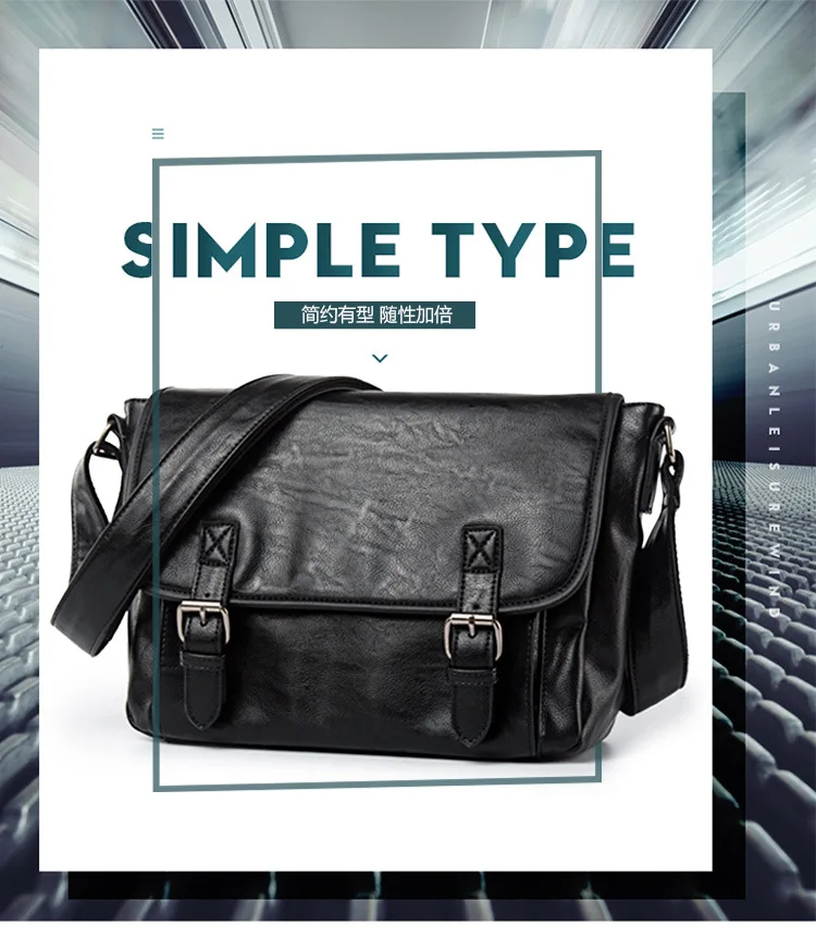 Корейская мужская сумка на плечо из искусственной кожи, Диагональная Сумка, Корейская сумка на плечо для отдыха, мужская сумка для отдыха, мужская сумка