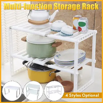 

Adjustable Storage Rack Closet Shelf Dish Drying Rack Spice Jars Holder Seasoning Bottles Shelves Spice Rack Kitchen Organizer