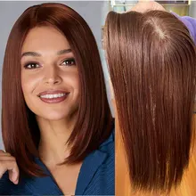 

100% Human Hair Silk Base Top Hairpiece For Women Clip In Crown Topper Hand-made Toppee Hair Top Piece Thinning Hair Dark Brown