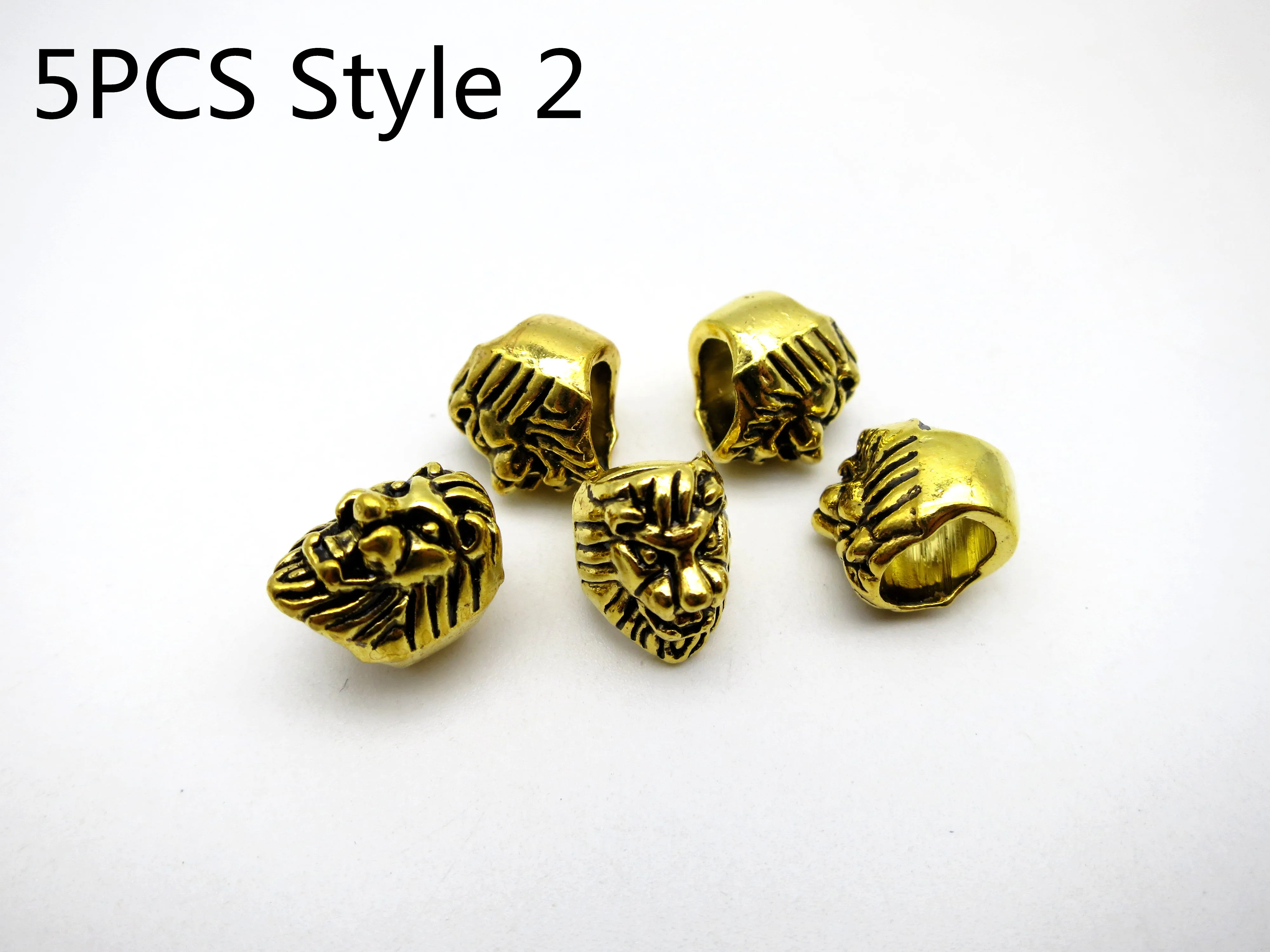 5 шт. старинная Серебряная Золотая бронзовая тесьма для волос бусины дредов