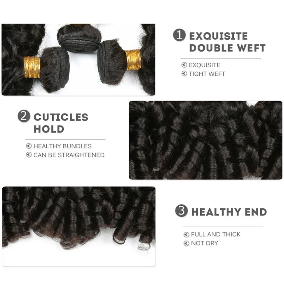 bouncy  curly human hair bundles 21