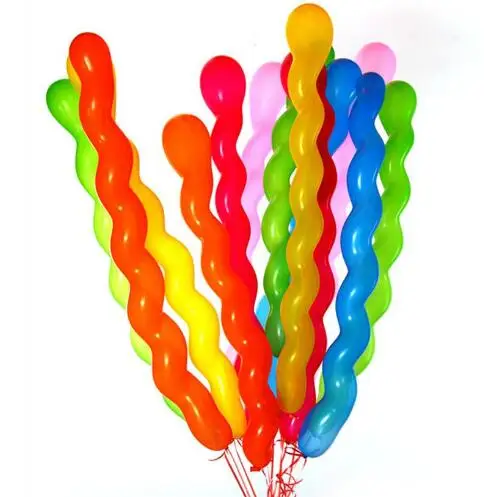 78Pcs/Set Long Magic Balloon Weaving Foil Balloon Spiral Latex Balloon Color Wedding Ceremony DIY Birthday Party Decorations ZXH