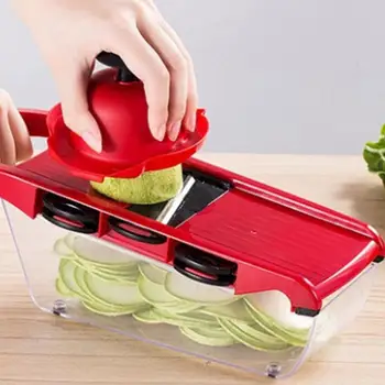 

Vegetable Slicer Fruit Slicer ABS Red Kitchen Cooking Salad Eco-Friendly Creative Grater Blades Peeler Potato Economic Manual