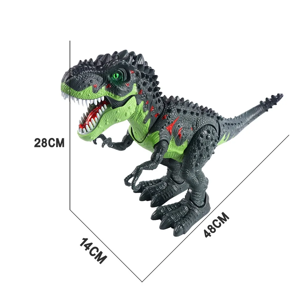 Remote Control Dinosaur Robot Walking Toy With Sound Light Educational Toys Spray Fire Dragon Electric Model Doll For Kids Gift