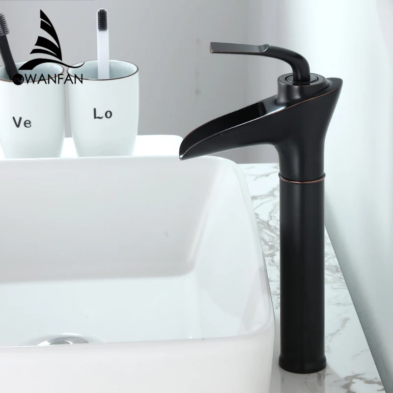 Смеситель для раковины, черный бронзовый кран для ванной комнаты с одной ручкой, смеситель для ванны, кран для раковины из латуни, кран для воды 855803