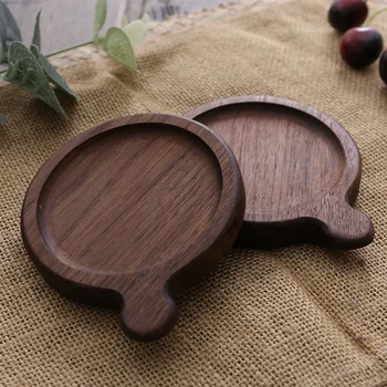 

Jaswehome 2pcs Natural Walnut Wooden Coasters Set Table Tea Coffee Cup Pad Home Decor Beech Wood Heat Resistant Coaster