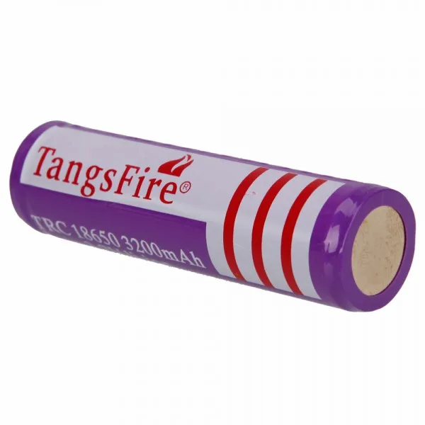 1 шт. TangsFire 18650 3200 мАч 3,6-4,2 в перезаряжаемая литиевая батарея фиолетовый