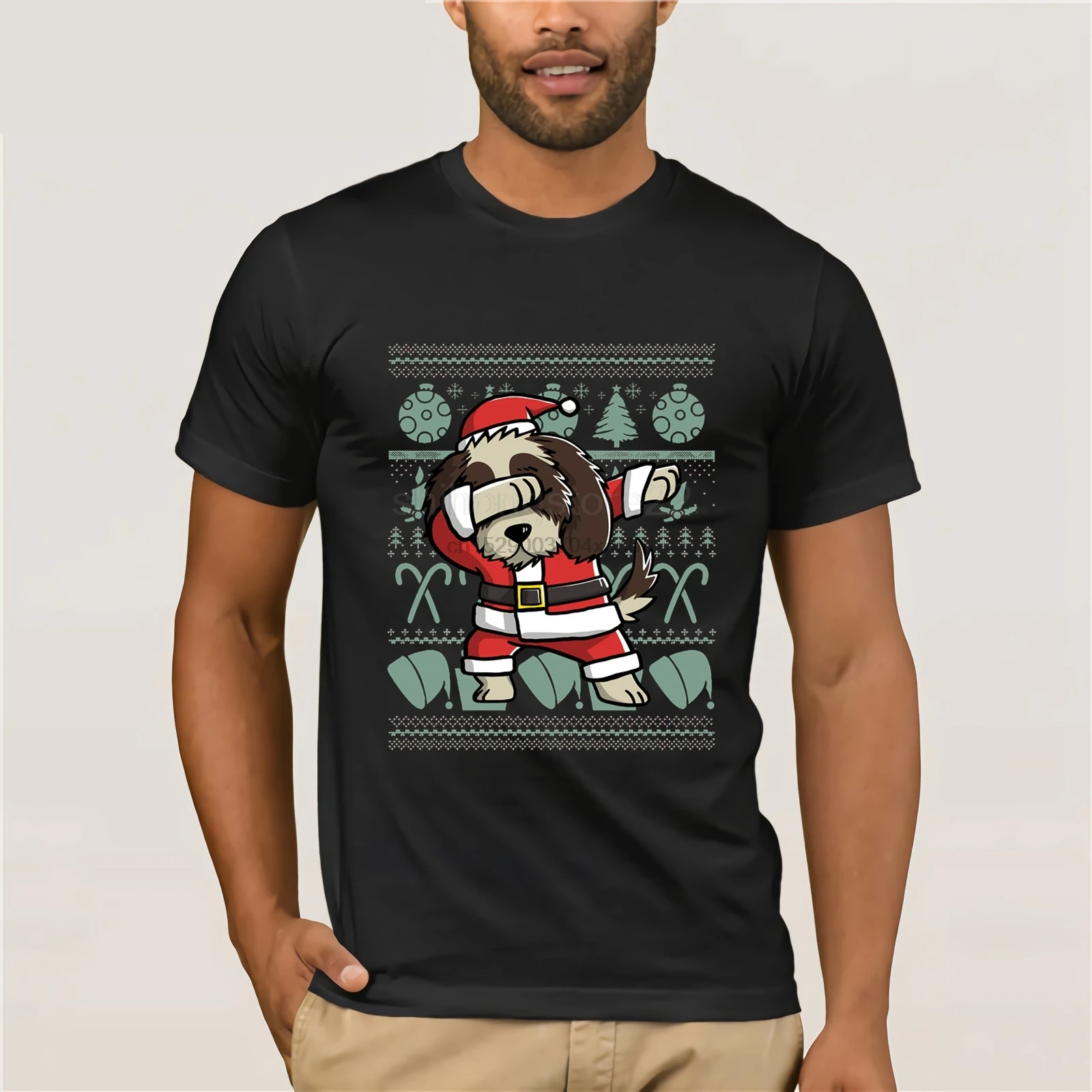 

Shih Tzu Christmas Sweater Popular Tagless T-Shirt