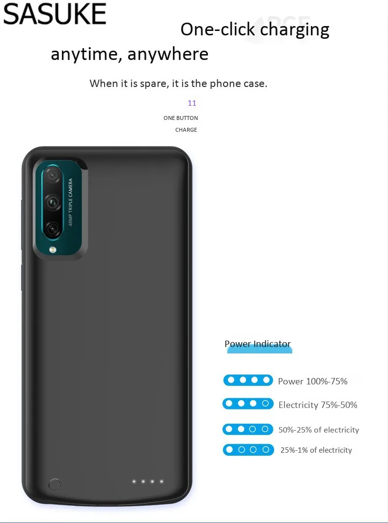 6500 мАч чехол с аккумулятором s для huawei Honor 20 Lite с мягкими краями, силиконовый чехол с зарядным устройством, чехол для Honor 20 Lite, Твердый чехол с аккумулятором