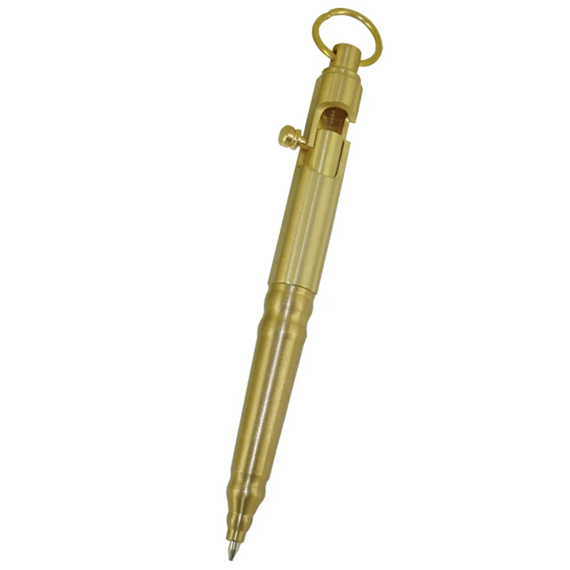 Retro Brass Pen Gun Shape Ballpoint Ball point Pen Gift Pocket Gel Pen 