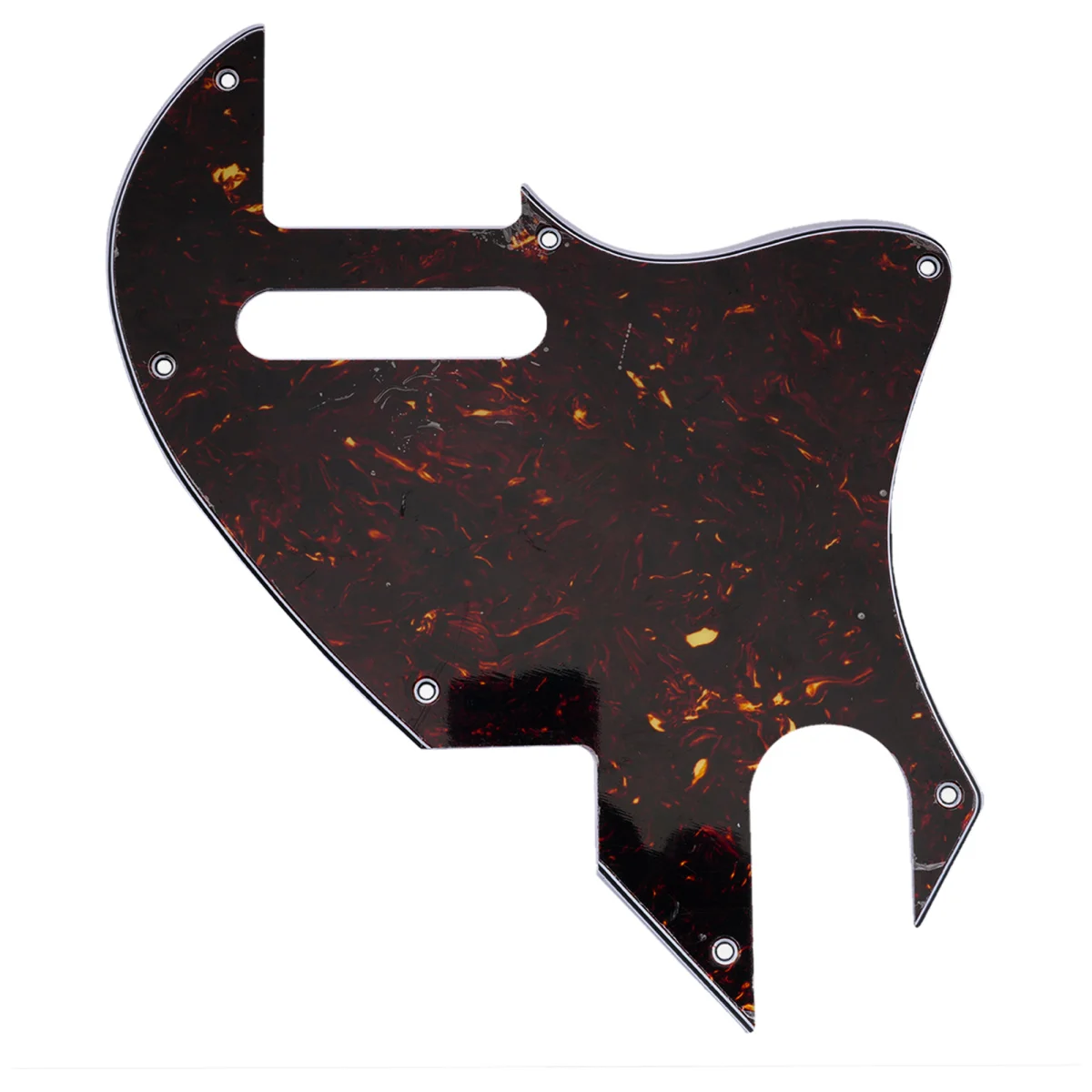 

Musiclily Pro 7 гитара отверстия Pickguard для крыла F-Hole Hybrid Tele Style электрическая гитара, 4-слойная черепаховая оболочка
