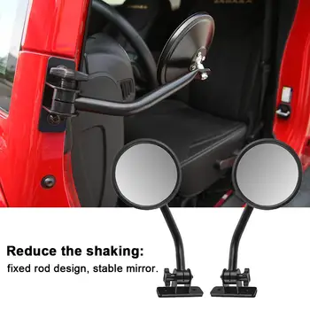 

Rear View Mirror A Column Rearview Mirror Large Field View Auxiliary Mirror Vehicle Accessories For Jeep Wrangler JK 2007-2017