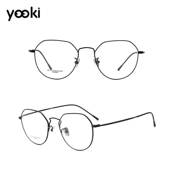 

Pure Titanium Glasses Frame Men Vintage Round Eyewear Women Optical Prescription Eyeglasses Frame To5805