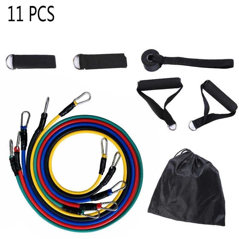 

11PCS Resistance Bands Set, Resistance Bands with Door Anchor Attachment, Ankle Straps and Carry Case, Tension Band for Weights