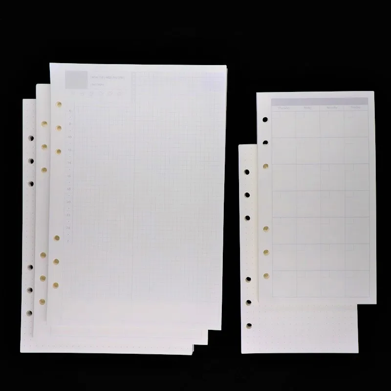 45PCS high quality binder notebook A5/A6 insert refill 6 hole loose leaf spiral notebook paper diary plan inner core paper 45PCS high quality binder notebook A5/A6 insert refill 6 hole loose leaf spiral notebook paper diary plan inner core paper