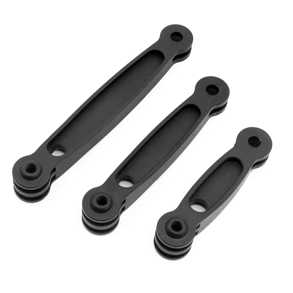 Vue rapprochée du support perche GoPro 88mm avec vis en alliage, fixation sécurisée