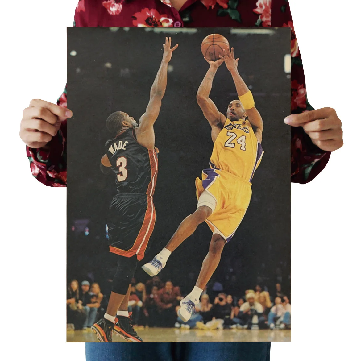 

[H033] Kobe Duel Wade Nostalgic Retro Kraftpaper Poster Indoor Bar Cafe Decorative Painting