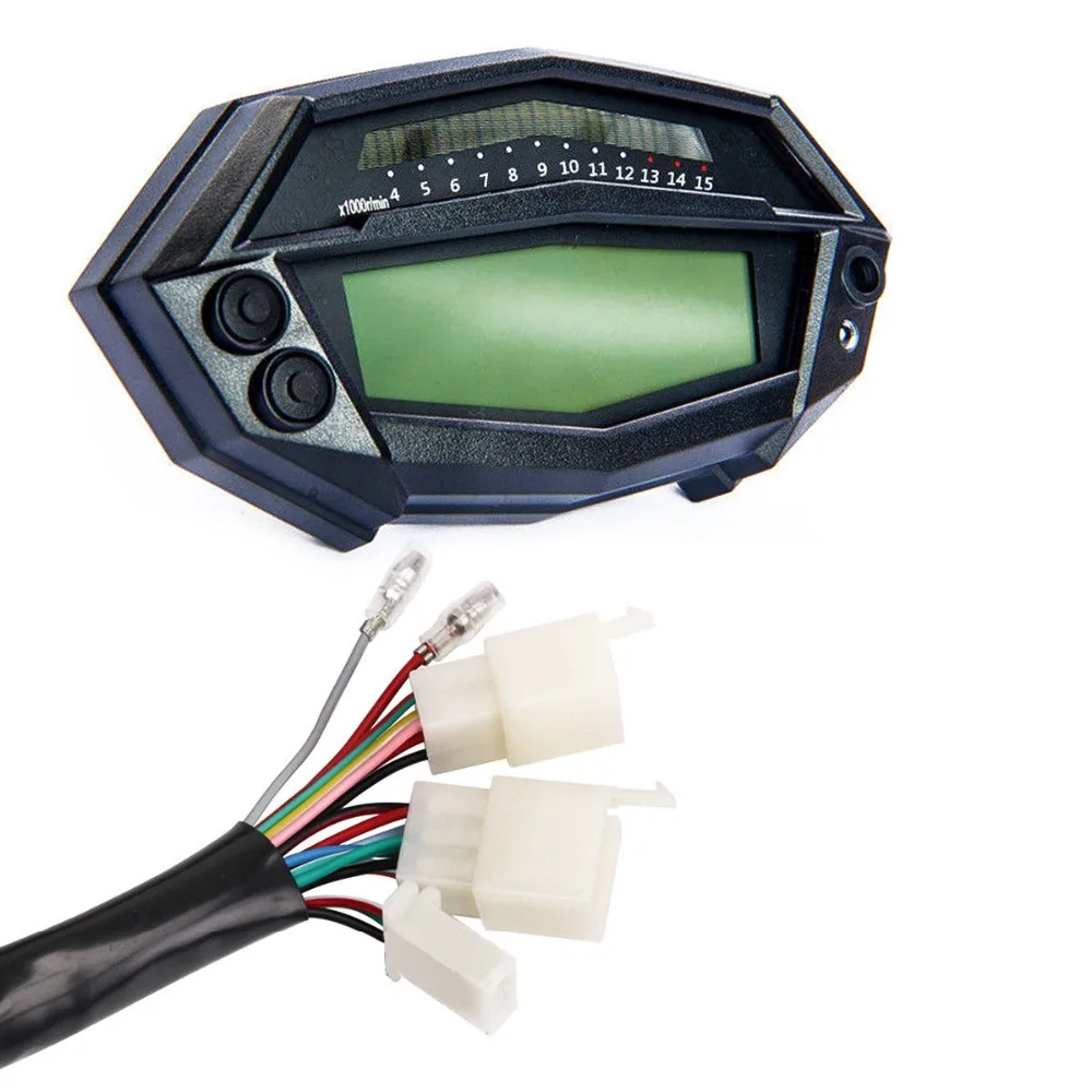 Universal Motorcycle Speedometer LCD Screen Odometer Gauge Speed Sensor For Kawasaki Z1000 1 To 4 Cylinders Motorcycles