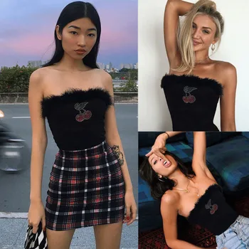 

Womens Boob Bralet Cami Vest Casual Crop Top Tank Tops T-Shirt Blouse Shirt