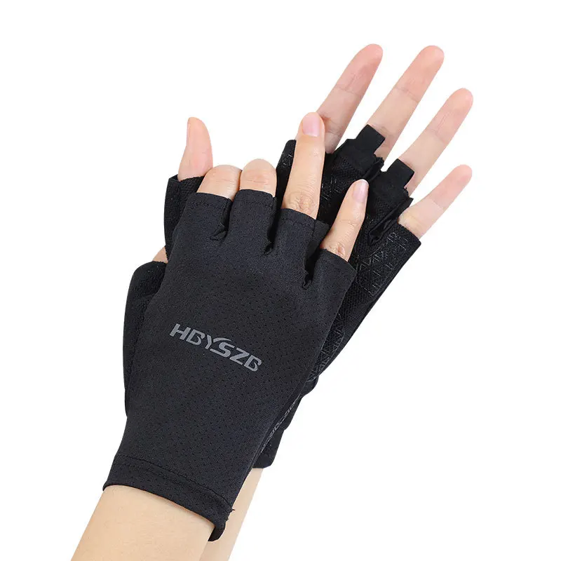 Man Women Summer Thin Mesh Breathable Non-Slip Quick Dry Outdoor Sports Climb Cycling Drive Fitness Training Half Finger Gloves mens leather work gloves