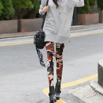 

1Pcs 3 Color Autumn Winter Women Camouflage Army Green Stretch Leggings Pants Trouser Graffiti Slim Women Sexy pants