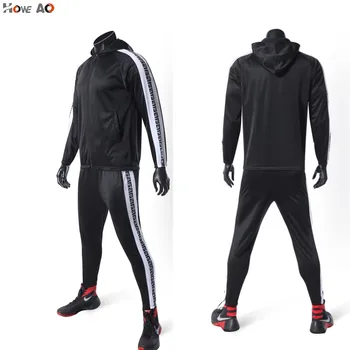 

HOWE AO Hooded Sport Jacket Men Fitness Jersey Tight Top Outdoor Soccer Gym Hoodie Running Sports set ropa deportiva hombre