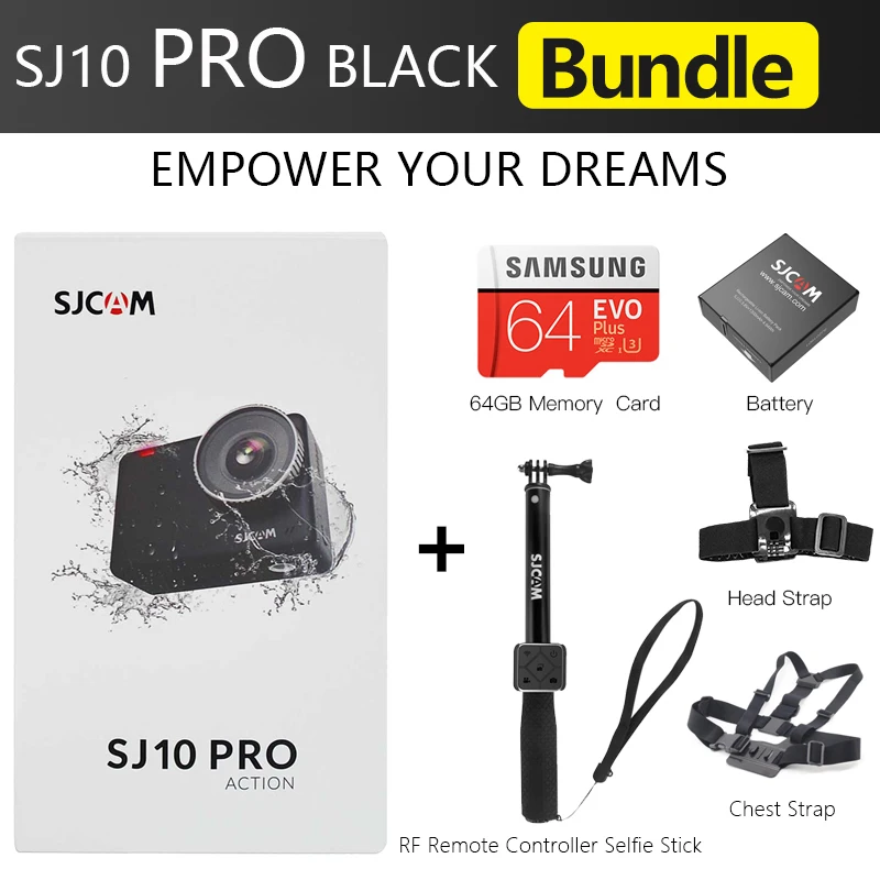 Экшн камера SJCAM SJ10 PRO водонепроницаемая 4K Ultra HD 12 МП 1080p|Экшн-камеры| |