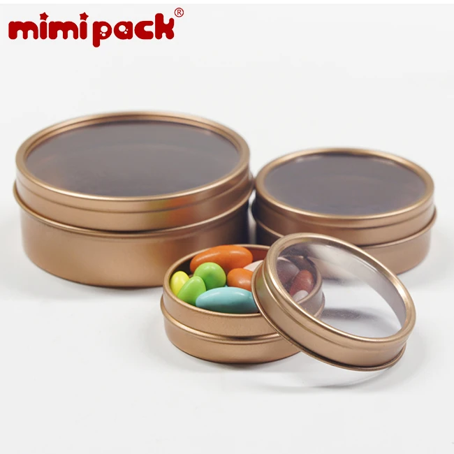 Mimipack неглубокие круглые прозрачные оконные банки с нескользящей верхней крышкой