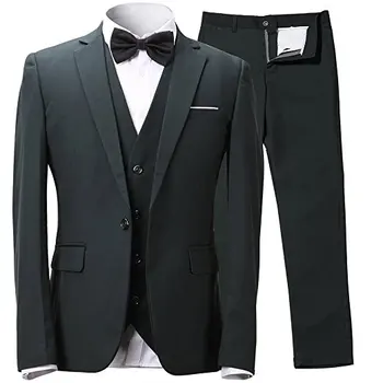 

Custom Groom Suit Best Men Suits Black Groom Tuxedos Wedding Suits For Men Slim Fit One Button 3-Piece Jacket+Pants+Vest+BowTie