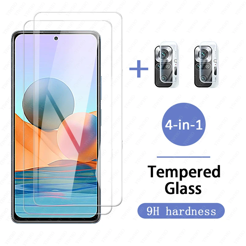 Tempered Glass For xiaomi redmi note 10 pro Protective Safty on red mi me note10 10Pro Screen Protectors Film camera lens glass | Мобильные