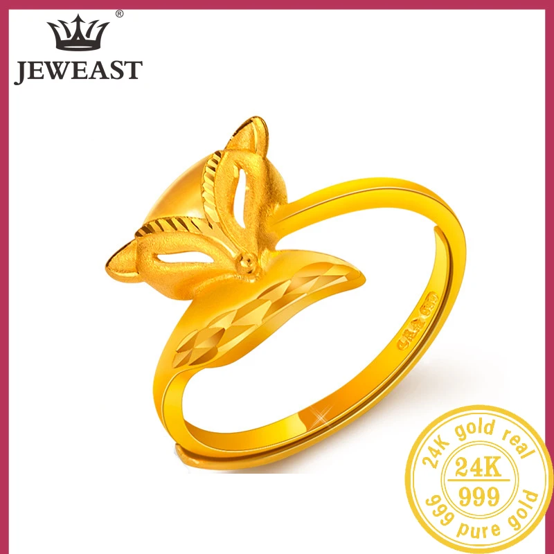 

YSF 24K Pure Gold Ring Real AU 999 Solid Gold Rings Elegant Shiny Beautiful Upscale Trendy Classic Jewelry Hot Sell New 2023