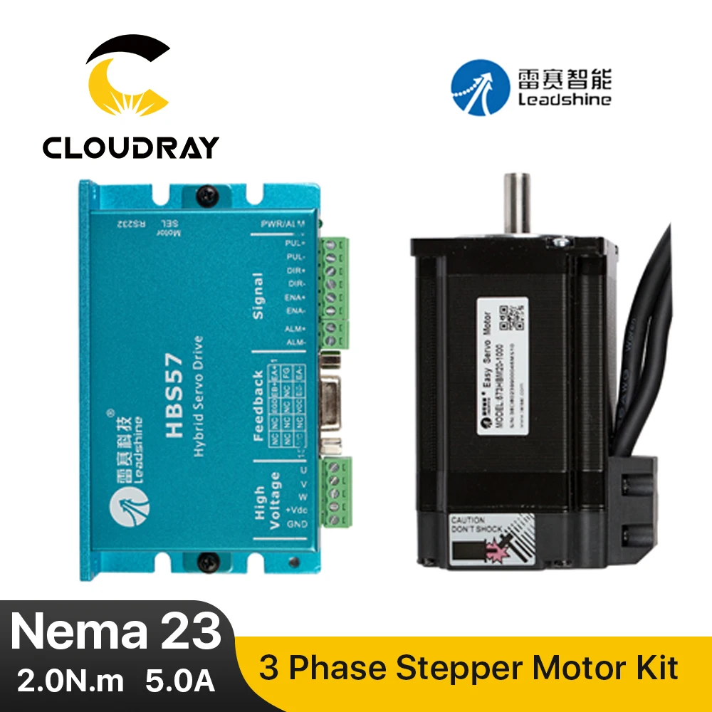 3-фазный гибридный сервопривод Leadshine Nema23 комплект с замкнутым контуром двигателя