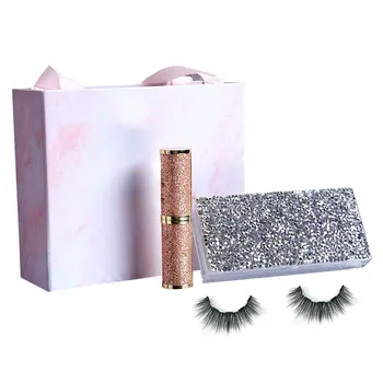 

Waterproof 3D Gift Professional Extension Long Lasting Easy Use Liquid Eyeliner Set Cosmetic Travel Magnetic False Eyelashes