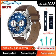 Willgallop-reloj Inteligente KK70, pulsera de acero con llamada BT, de lujo, ECG, Monitor de actividad deportiva, reloj de Fitness + caja