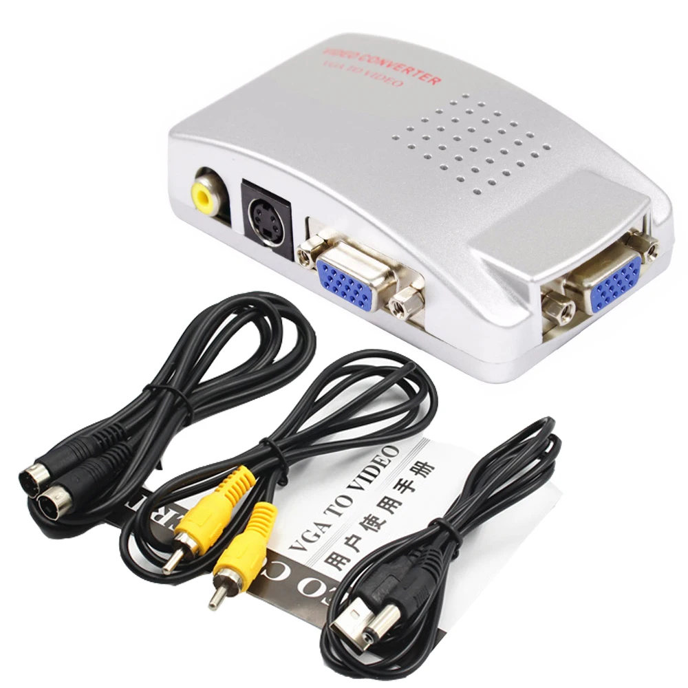 Преобразователь сигнала для ПК VGA-ТВ AV RCA |