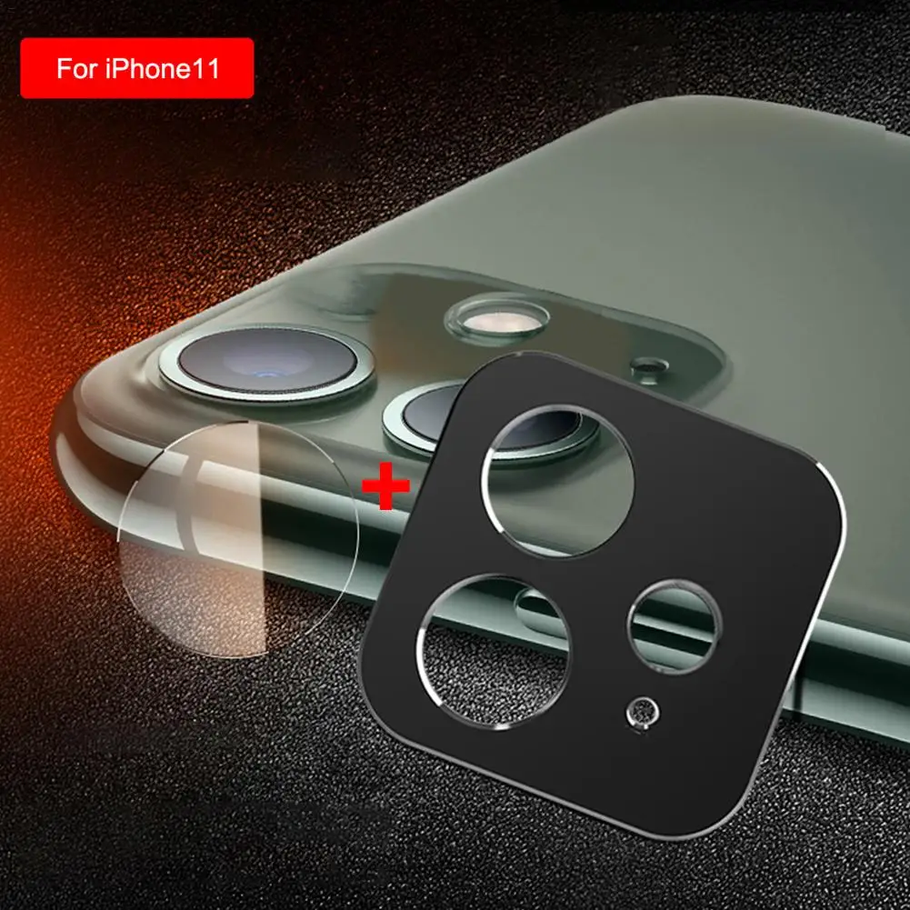 11 Защитное кольцо для объектива камеры для IPhone 11 Pro, закаленное стекло для IPhone 11Pro MAX, металлический сплав, защитная накладка для задней панели телефона - Цвет: 11