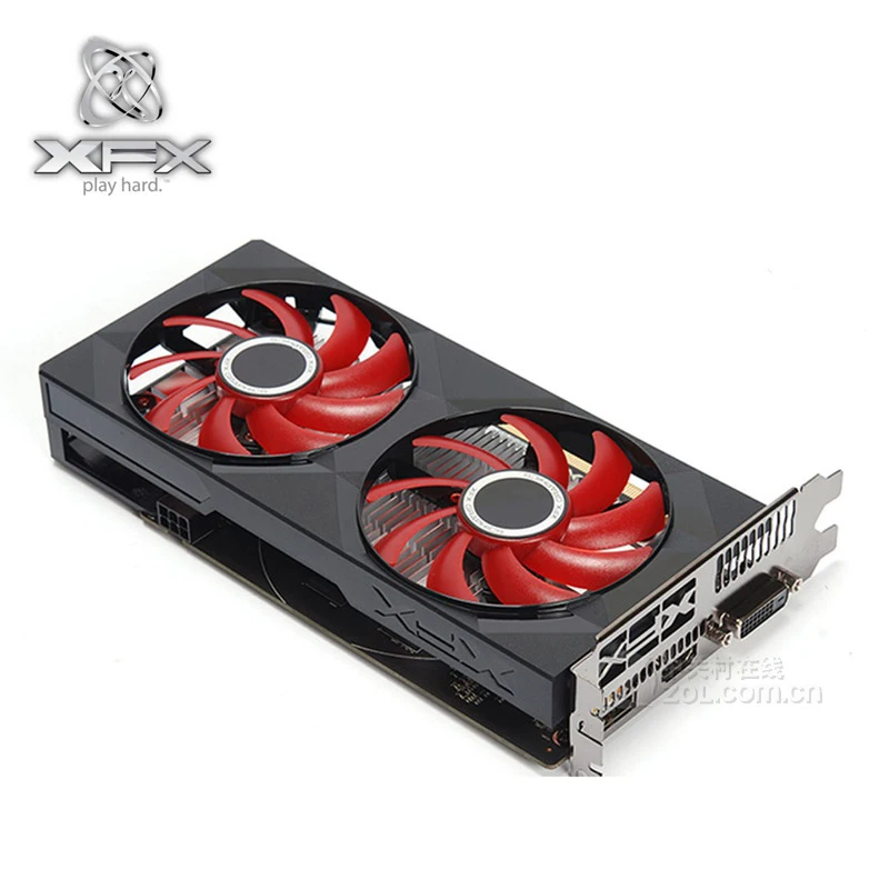 XFX видеокарта RX 560 4 Гб 128 бит GDDR5 видеокарты для AMD RX 500 серии VGA RX560 4 Гб DisplayPort HDMI DVI 7000 МГц Б/у