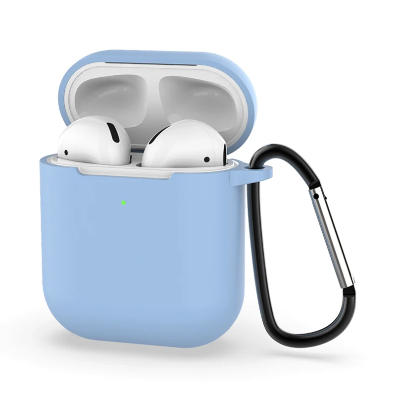 Для airpods 22 Чехол air pods силиконовый чехол беспроводные Bluetooth наушники для 222 i100 i200 - Цвет: hongTB2daiheiXheiS