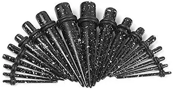 

Lvcky 37Pcs Ear Stretching Kit, 18 Pcs Ear Stretchers 18Pcs Ear Tunnel Acrylic Gauge 1.6mm-10mm Full Size +1eyeball earrings