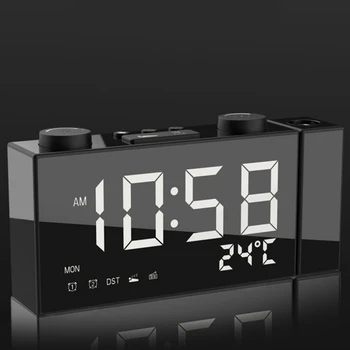 

1PC New USB Digital Alarm Clock Household Multi-function Electronic Projection Clock