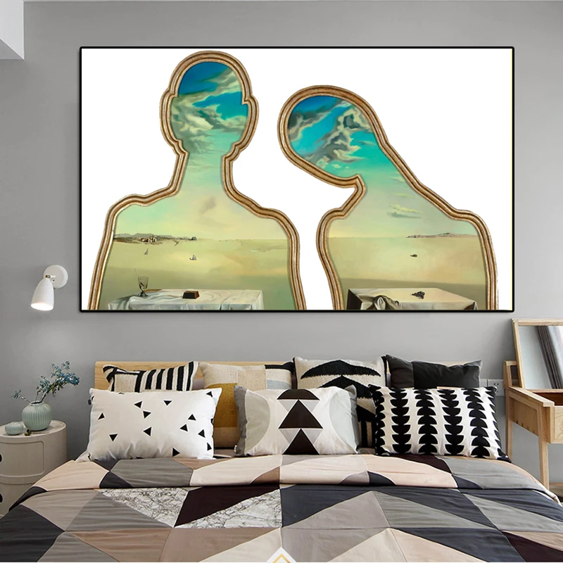 

Modern abstract Portrait painting By Salvador Dali wall pictures Printed On Canvas living room decoration Cuadros art unframed