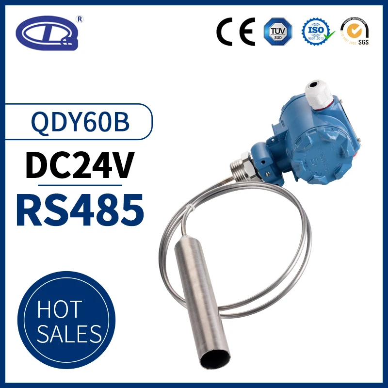 

QDY60B Diesel Fuel Tank Level Sensor Oil Tank Level Transmitter Hot Water Level Sensor RS485 Output DC24V