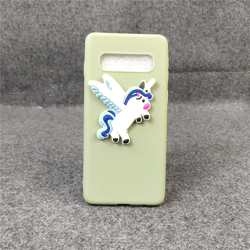 green 9 Мультяшный чехол конфетного цвета для samsung S10 S10E S10 PlUS M10 M20 M30 Мягкий силиконовый чехол из ТПУ - Цвет: green 9